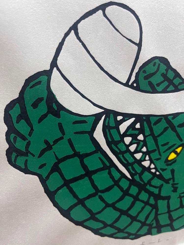 山口マオ絵本わにわに のおおけが版画ワニ絵サイン入り額装クロコダイル鰐クロコ絵画 61IMVrtsaVL._UF894,1000_QL80_.jpg